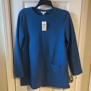 J. Jill Blue Long Sleeve Tee